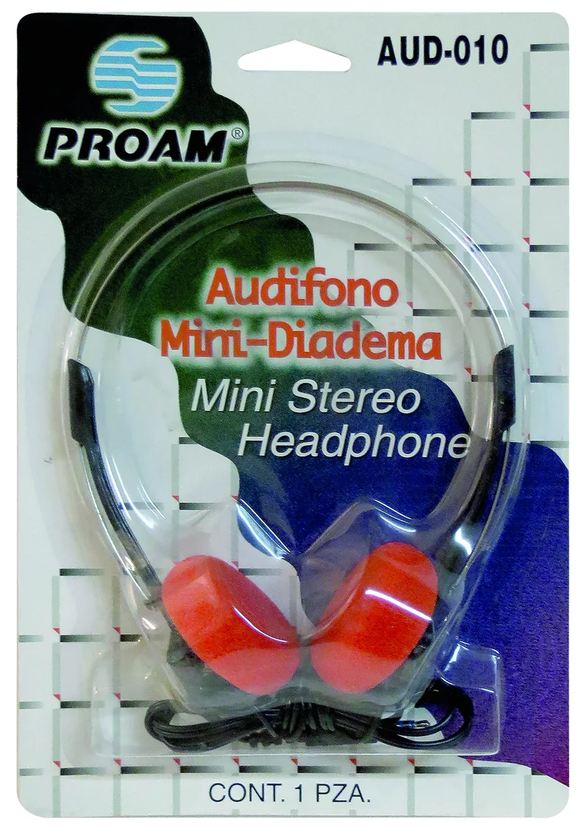 E. AUDIFONO MINI 1/8" DIADEMA ECONOMICA "X"
