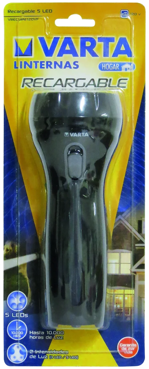 LINTERNA RECARGABLE 110 V C/ 5 LEDS "X"
