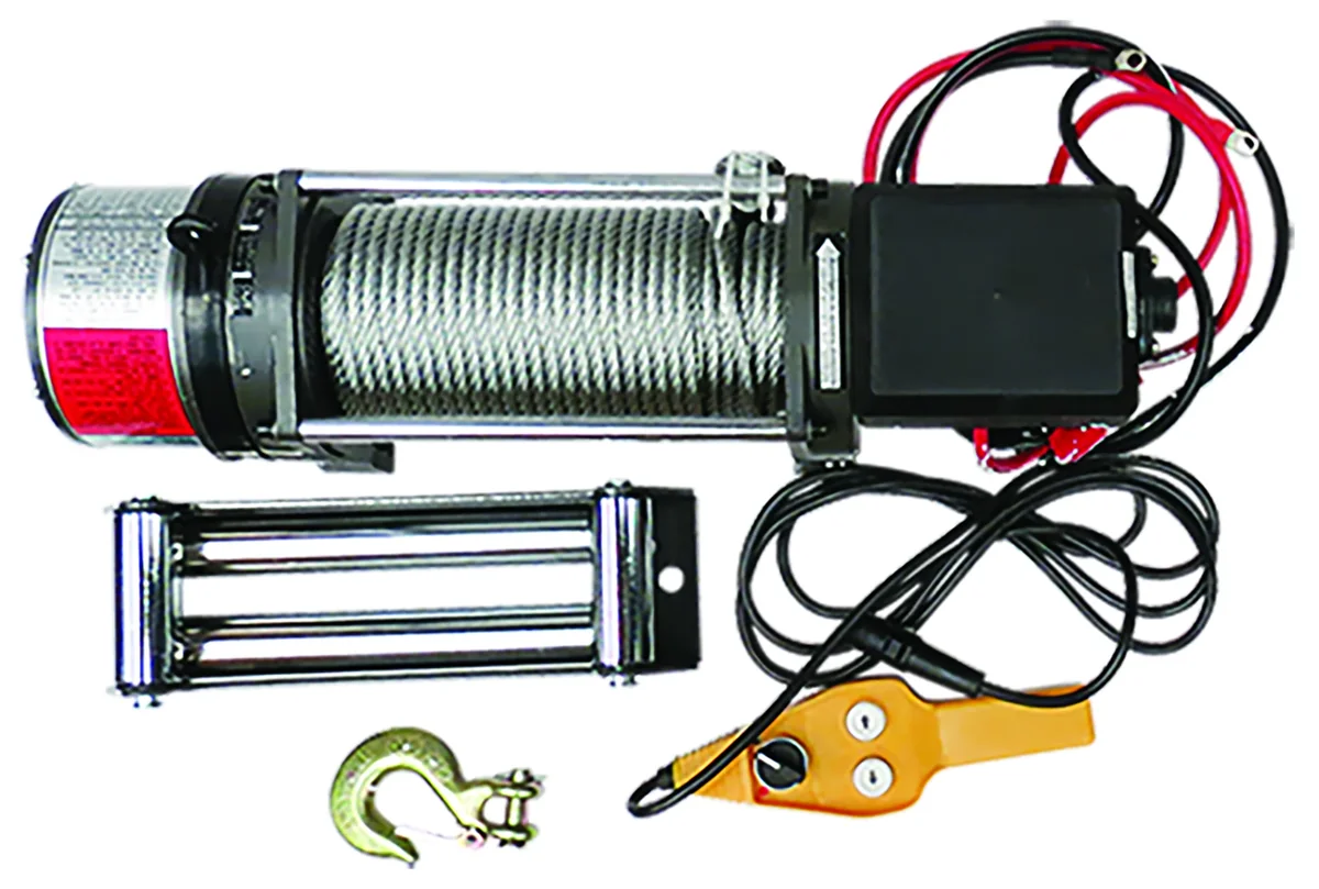 MALACATE WINCH 12 V 6000 L y CABLE 32 m "X"