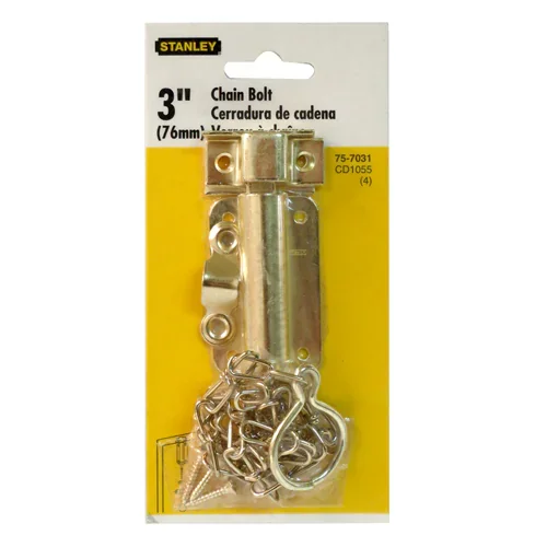 PESTILLO 3" CON RESORTE Y CADENA LATON "X"