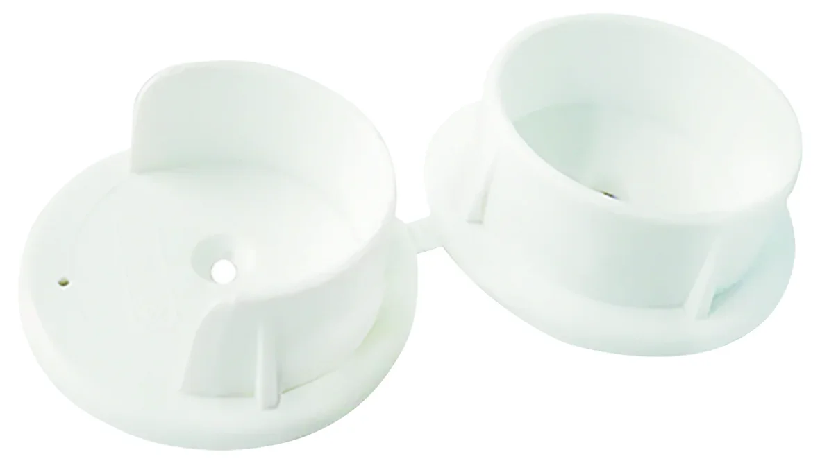 SOPORTE P/BARRA CLOSET PLASTICO BLANCA 2 "X"