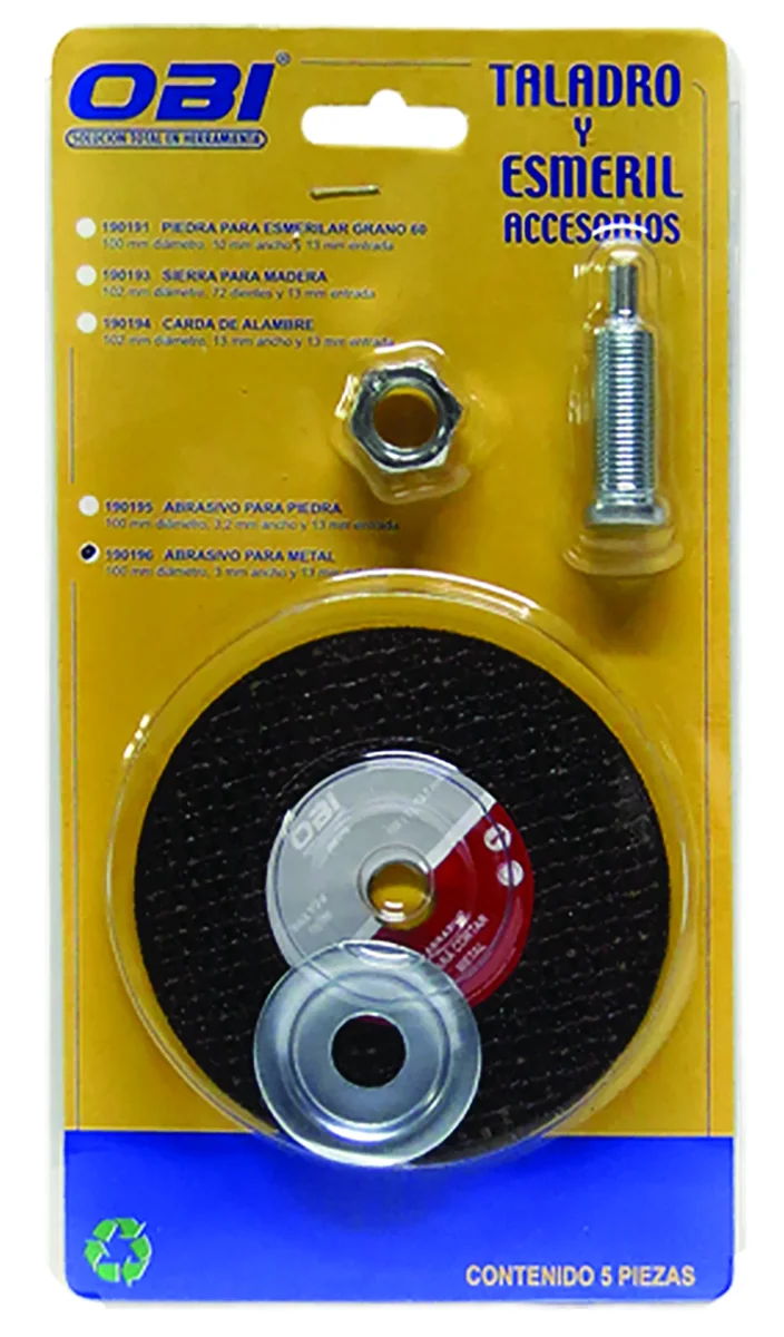 TALADRO ACCS. ABRA. METAL JUEGO 100 mm