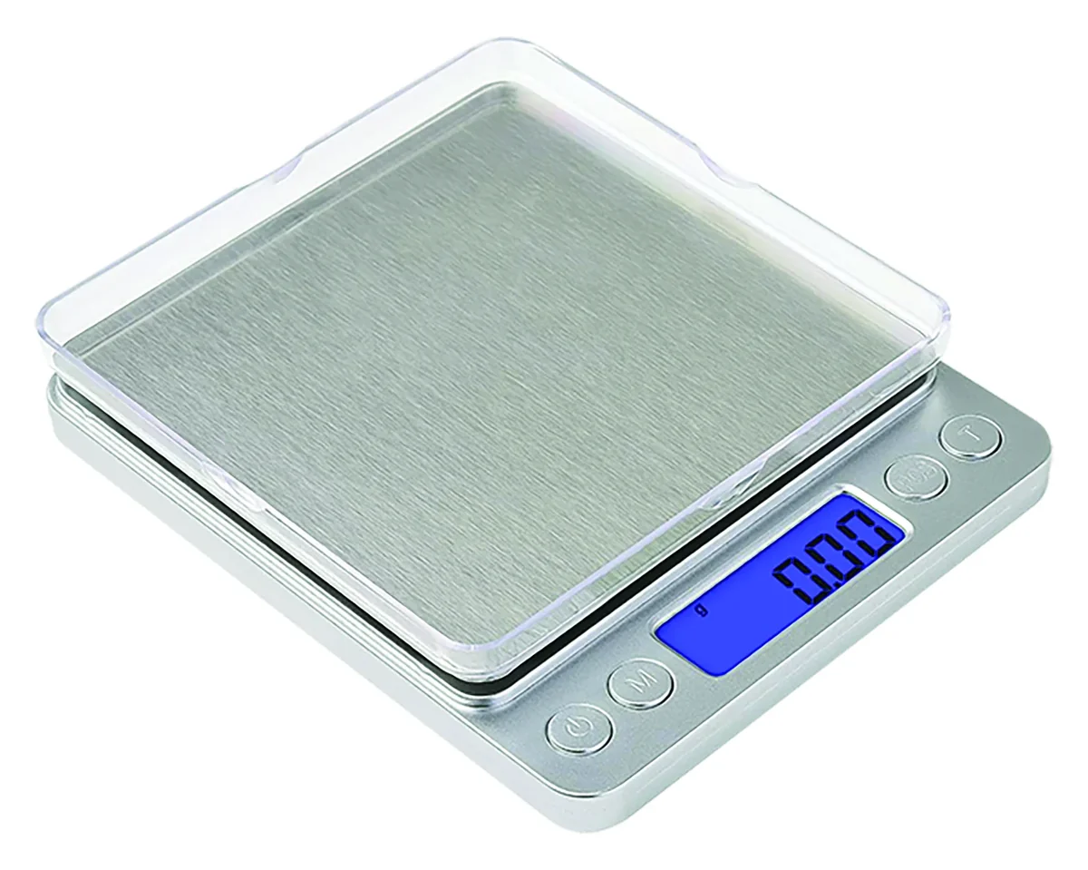 BASCULA MULTIUSO DIGITAL CAP. 2 kg/0,1 g PLATA