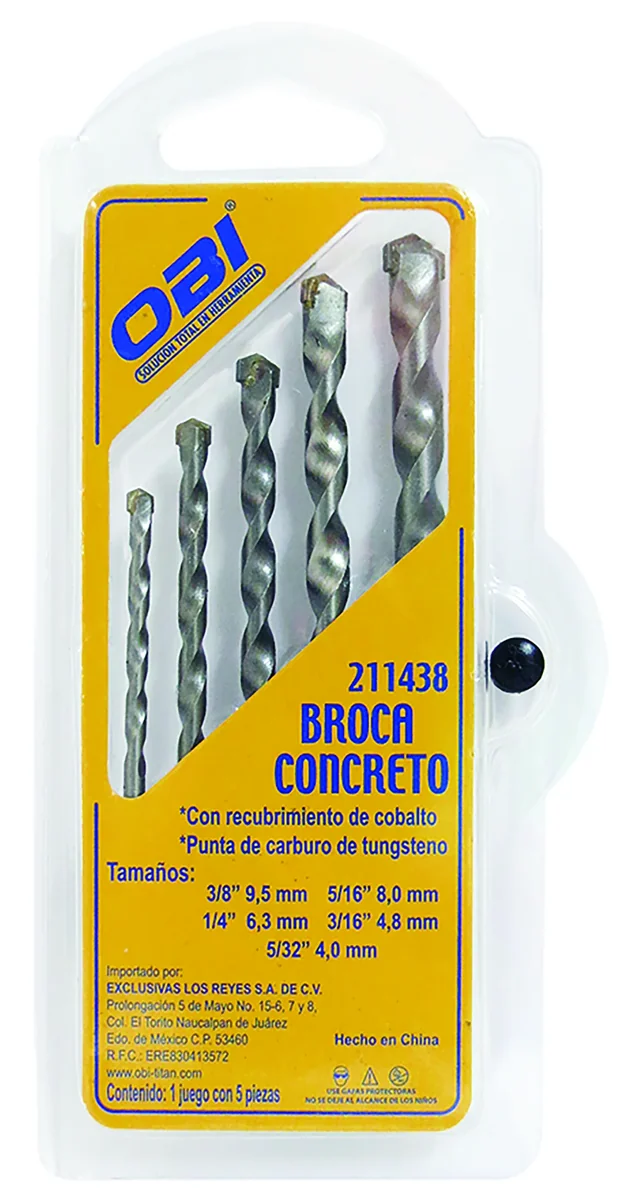 BROCA CONCRETO.J.5 P. OBI 5/32-3/8"
