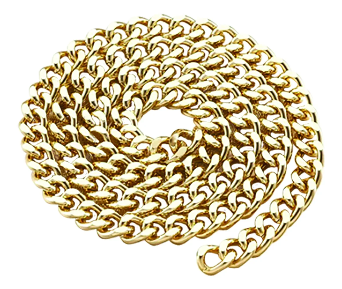 CADENA SOLDADA TORCIDA DORADA 4 mm x 30mts