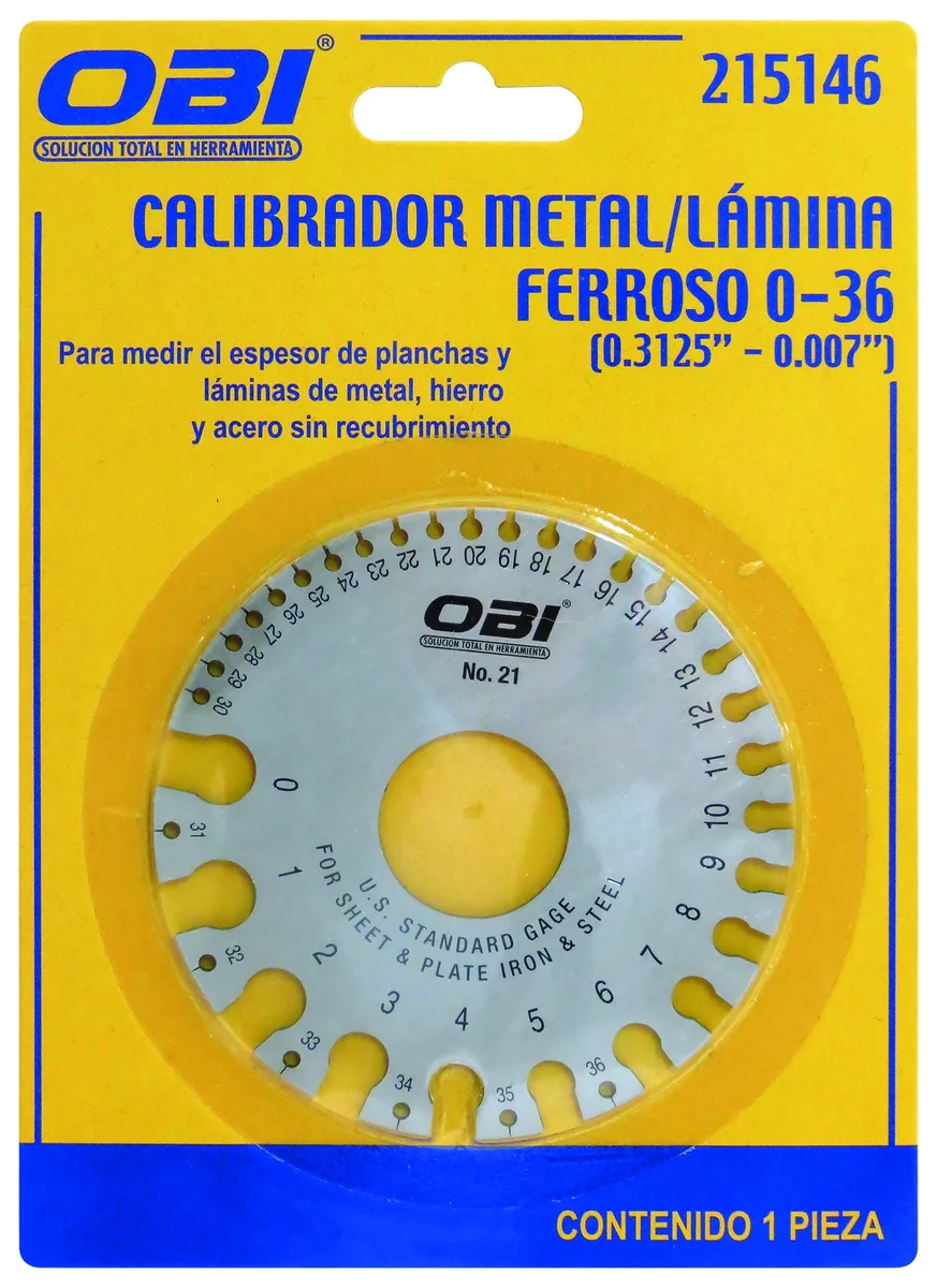 CALIBRADOR METAL/LAMINA FERROSO 0-36