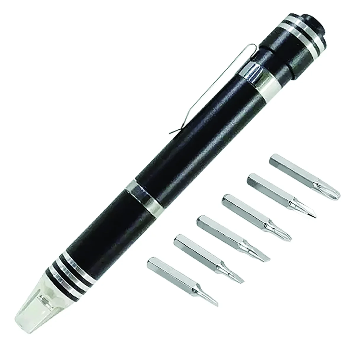 DESARMADOR MIXTO METAL 6 EN 1 PLUMA LED "X"