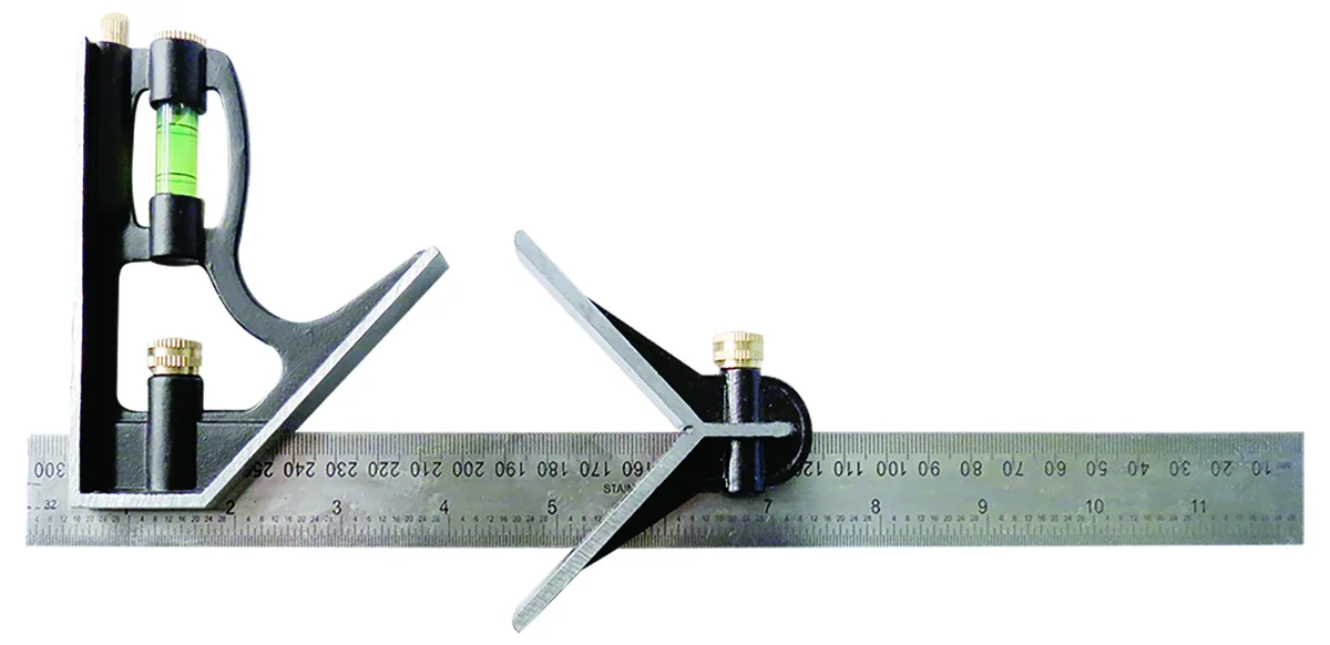 ESCUADRA COMBINACION 12" (pulg y mm) CENTRO