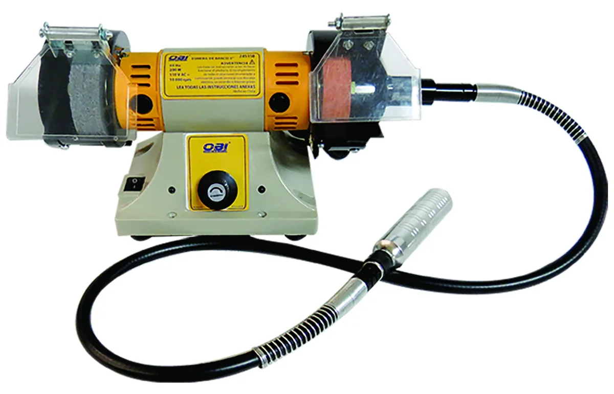ESMERIL DE BANCO 3" C/CHICOTE CAP.4mm P/200W
