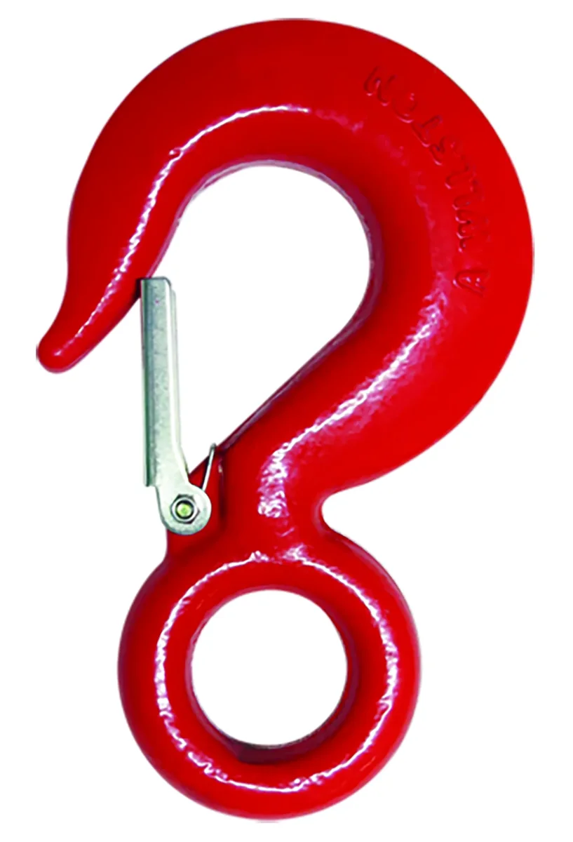GANCHO ESLINGA C/OJO Y PESTILLO ROJO 5 t