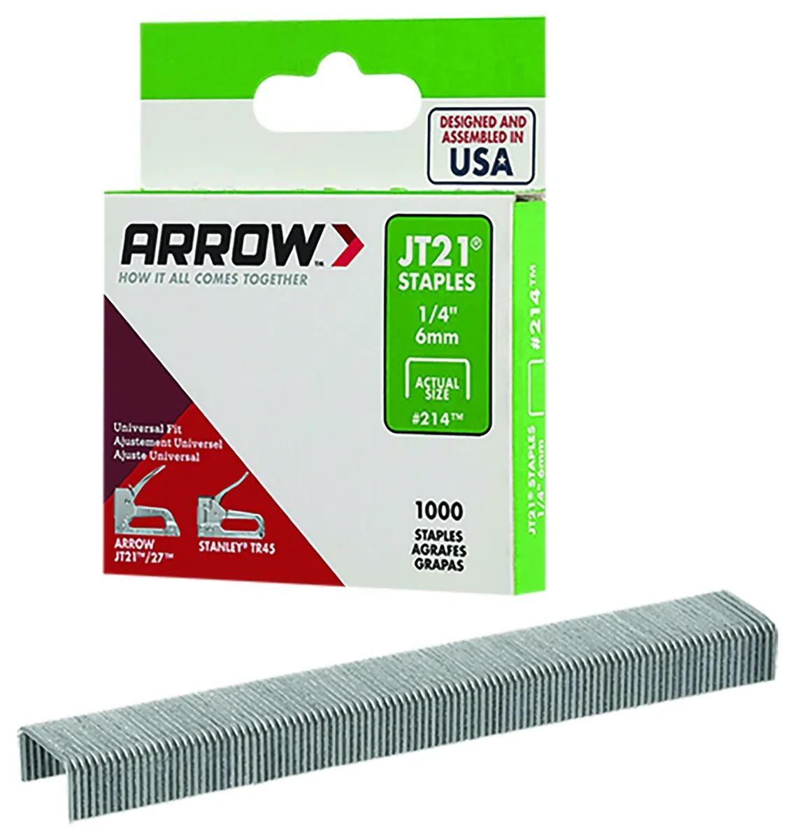 GRAPA P/JT21 P/USO LIGERO 1/4" C/1000 P.