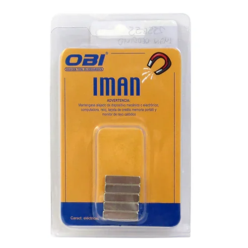IMAN.NEODIMIO RECTANGULAR 20x5x5 mm BLISTER C/5 P.