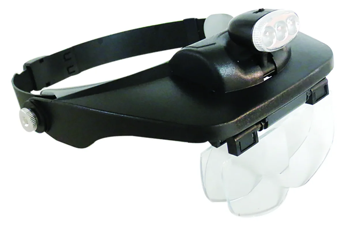 LUPA VISOR 1.2-6.0x NEGRA 3 LEDS