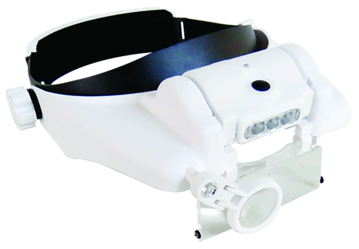 LUPA VISOR 1.5-13.0x BLANCA 3 LEDS RECARG.