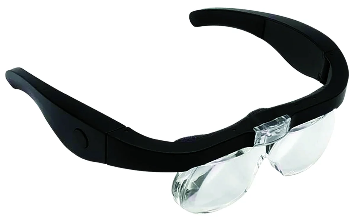 LUPA ANTEOJO NEGRA 1.5-5x 2LEDS RECARG.