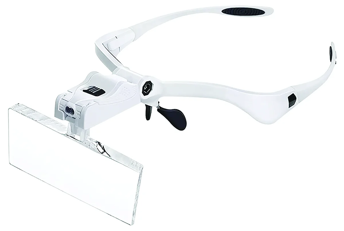 LUPA ANTEOJO BLANCA 1-3.5x 2LEDS LR1130 "X"