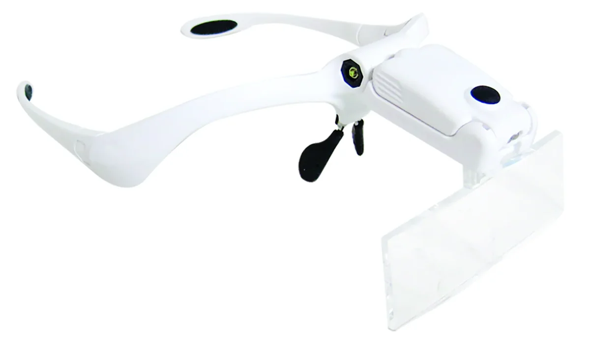 LUPA ANTEOJO BLANCA 1-3.5x 2LEDS RECA.