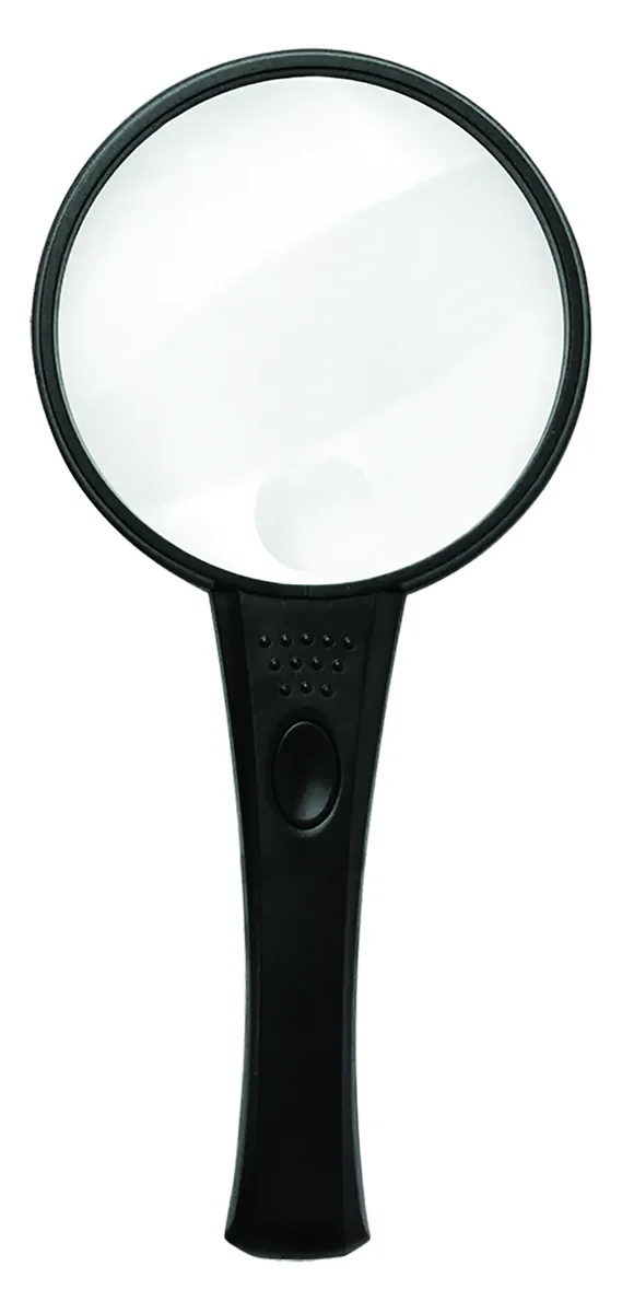 LUPA NEGRA 90 mm 2-4x LEDS