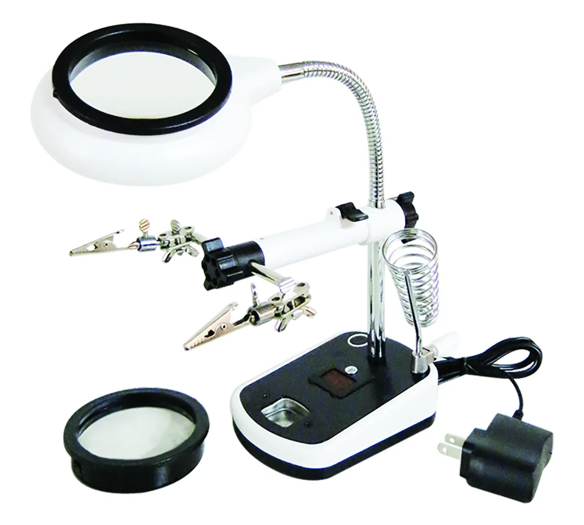 LUPA BASE Y PINZAS 73 mm 2.5-5x LED
