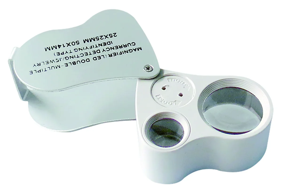 LUPA JOYERO LED+UV 14-25 mm 25-50x