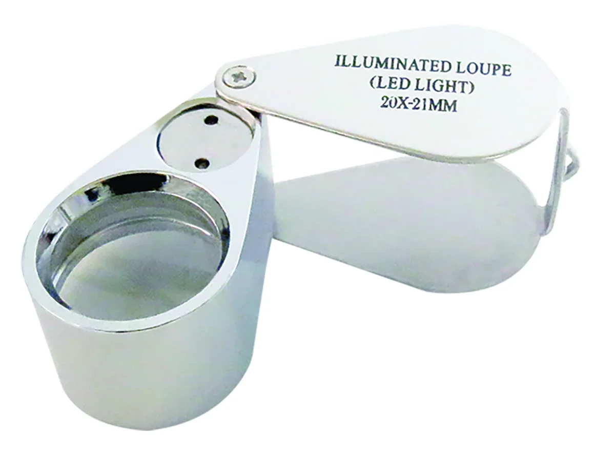 LUPA JOYERO LED 21 mm 20x CROMADA
