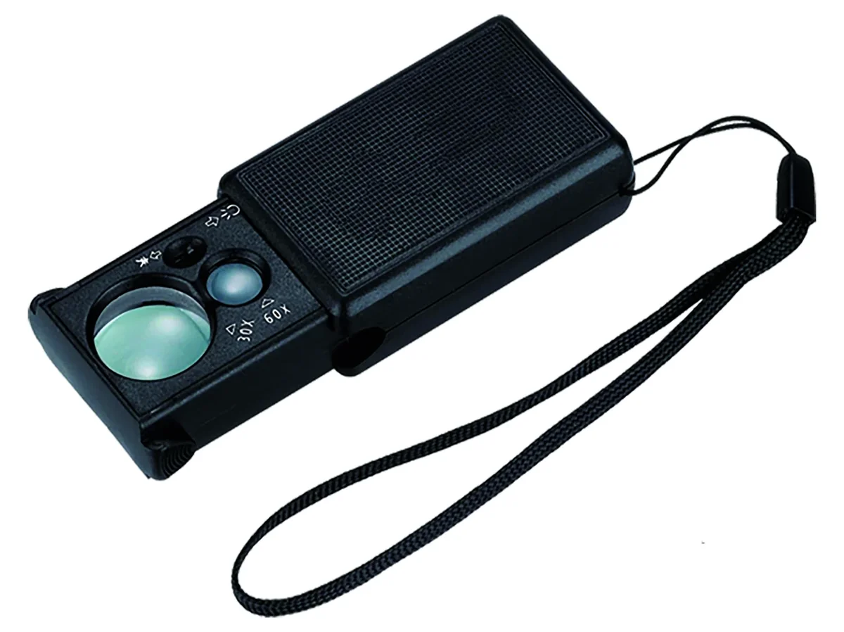 LUPA JOYERO LED+UV 12-21mm 30-60x RETRA.