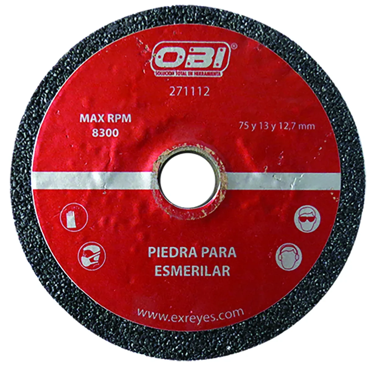 PIEDRA P/ESMERILAR 75 y 13 y 12,7 mm Jgo.OBI