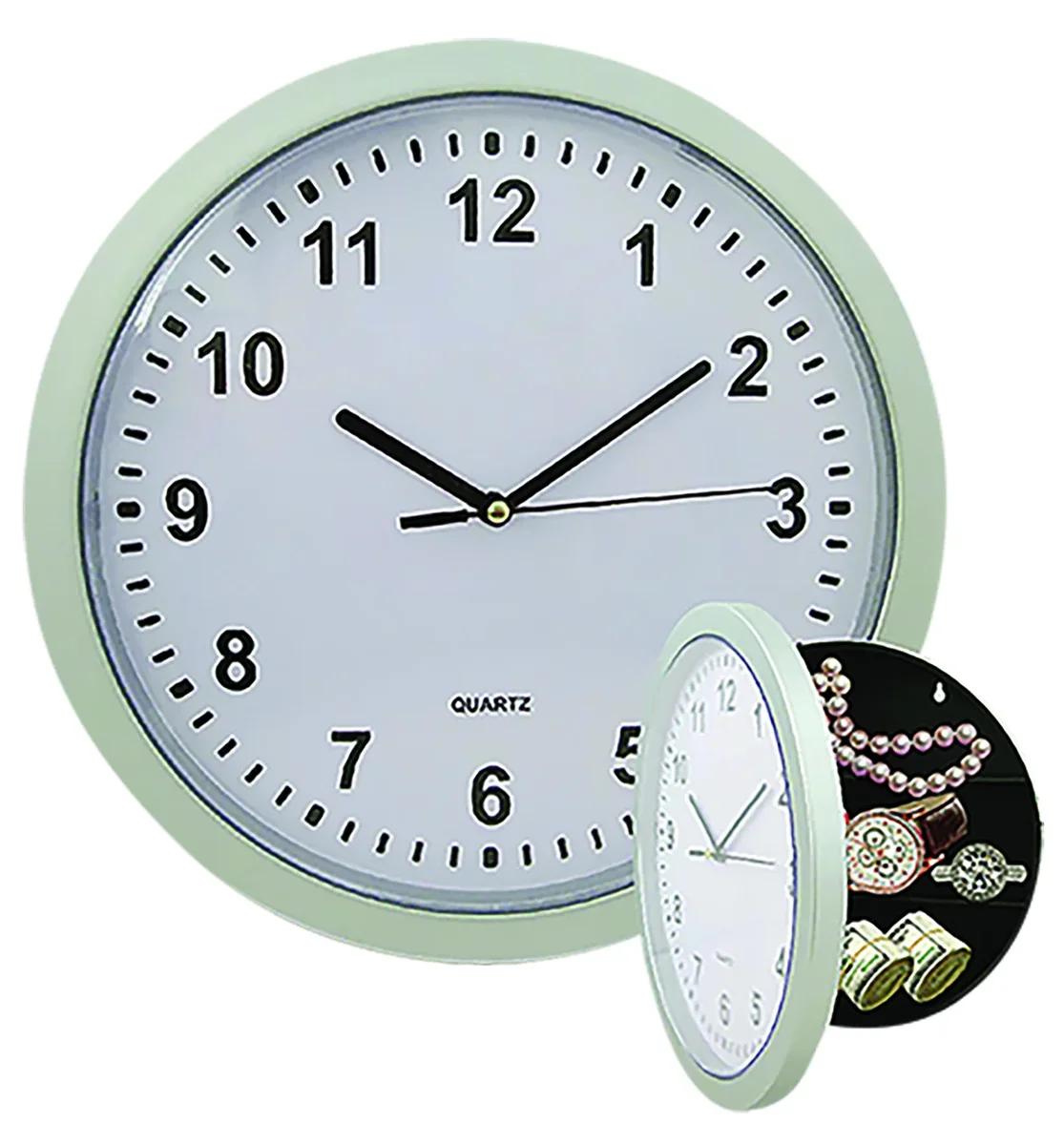 RELOJ DE PARED C/3 COMPARTIMIENTOS